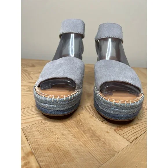 Frye and Co Womens Blue Espadrille Wedge Sandals Shoes Platform Ombre Size 8.5 - Picture 4 of 7